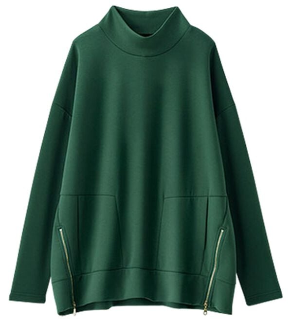 BELLUNA（ベルーナ）の「柔らかとろみ素材裾ジップデザインプルオーバー（カットソー）」｜詳細画像