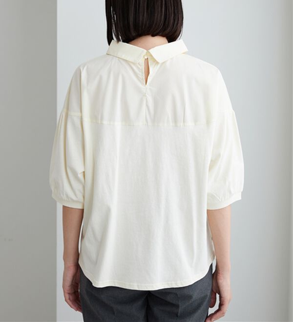 BELLUNA（ベルーナ）の「衿付き異素材切替プルオーバー（カットソー）」｜詳細画像