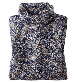 BELLUNA（ベルーナ）の「テンセル（ＴＭ）繊維・コットンプリントプルオーバー（カットソー）」｜ネイビー系ペイズリー柄