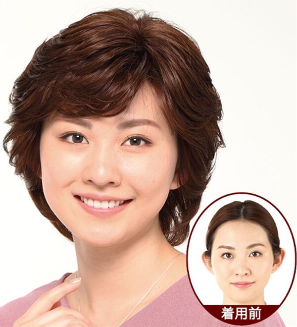 ルフラン（ルフラン）の「人毛１００％フィット感の良いヘアウィッグ（ウィッグ・ヘアピース・エクステ）」｜詳細画像