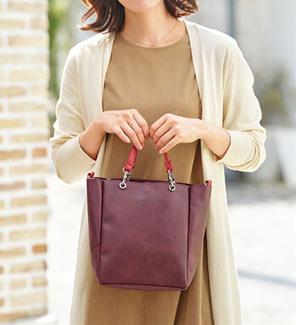 BELLUNA（ベルーナ）の「軽量配色２ＷＡＹミニショルダー（ハンドバッグ）」｜詳細画像