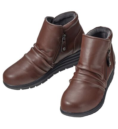 ルフラン（ルフラン）の「脱ぎ履きラクちん！ガバッと開くダブルファスナー美脚ブーツ（ブーツ）」