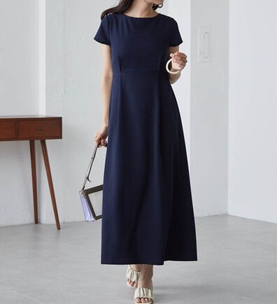 RANAN（ラナン）の「上品見えバックギャザーワンピース（その他ワンピース）」