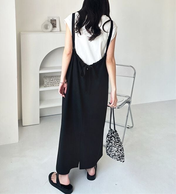 GeeRA（ジーラ）の「ハーフジップキャミワンピース（カットソーワンピース）」｜詳細画像