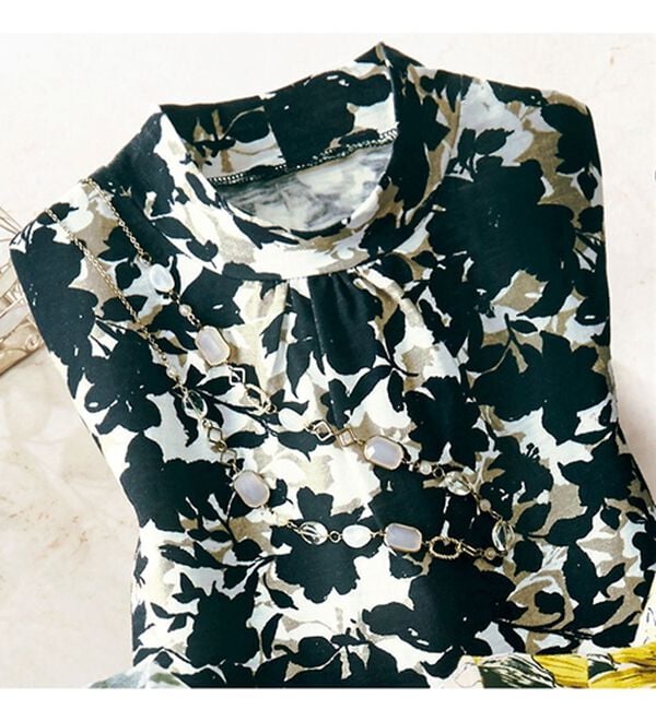 ルフラン（ルフラン）の「綿１００％スラブ素材プルオーバー（カットソー）」｜カーキ系