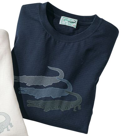 「＜クロコダイル＞シャドーボーダーＴシャツ（メンズＴシャツ）」
