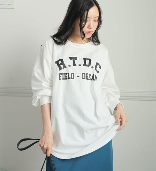 A HAPPY MARILYN（アハッピーマリリン）の「【Ｌ～８Ｌ／選べるデザイン】綿１００％ロングＴシャツ（Tシャツ）」｜詳細画像