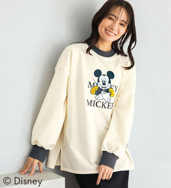 BELLUNA（ベルーナ）の「＜Ｄｉｓｎｅｙ＞リブ配色ゆったりトレーナー（トレーナー・スウェット）」｜詳細画像