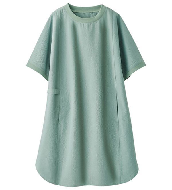 BELLUNA（ベルーナ）の「サラリ速乾！サッカー素材ゆったりチュニック（チュニック）」｜詳細画像