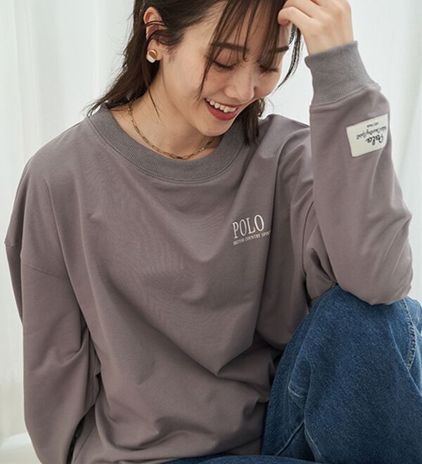 BELLUNA（ベルーナ）の「【ＰＯＬＯ　ＢＣＳ】ミニ裏毛素材ゆるトレーナー（トレーナー・スウェット）」｜詳細画像