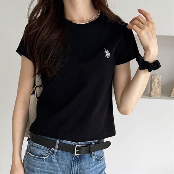 GeeRA（ジーラ）の「【ＵＳ．ＰＯＬＯ．ＡＳＳＮ】汗染み防止ミニＴシャツ（Tシャツ）」｜ブラック