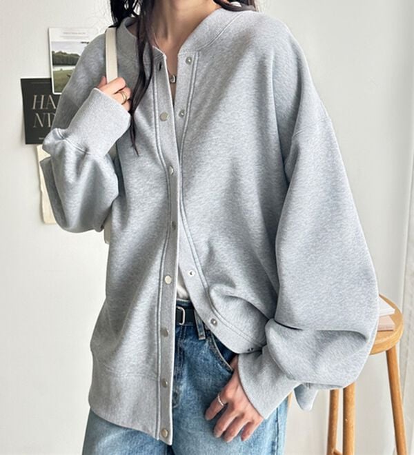 GeeRA（ジーラ）の「前後２ＷＡＹ裏起毛スウェットカーデ（その他カーディガン）」｜詳細画像