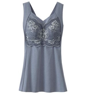 LAVIENNE（ラヴィエンヌ）の「楽なママお出かけカップ付インナー（ブラトップ・カップ付きインナー）」｜ブルーグレー