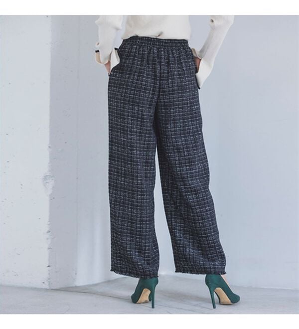 RANAN（ラナン）の「ツイードワイドパンツ（フルレングスパンツ）」｜詳細画像