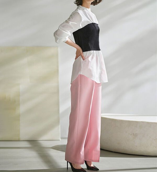 RANAN（ラナン）の「機能付センタースリットフレアーパンツ（フルレングスパンツ）」｜詳細画像