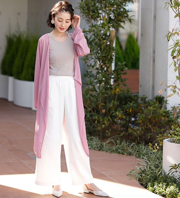 A HAPPY MARILYN（アハッピーマリリン）の「【Ｍ～８Ｌ】サイズ追加！！ＵＶカット 長袖 トッパー カーディガン（ニットカーディガン）」｜詳細画像