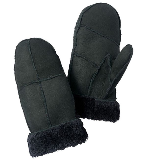 RANAN（ラナン）の「＜キャセリーニ＞ファー使いミトン（その他ファッション小物）」｜ブラック