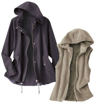 BELLUNA（ベルーナ）の「２枚組！秋冬に使える万能アウター（ハーフコート）」