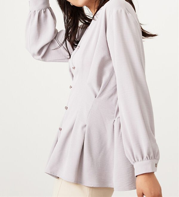 BELLUNA（ベルーナ）の「【接触冷感/UV対策】機能付！ウエストタックブラウス（ブラウス）」｜詳細画像