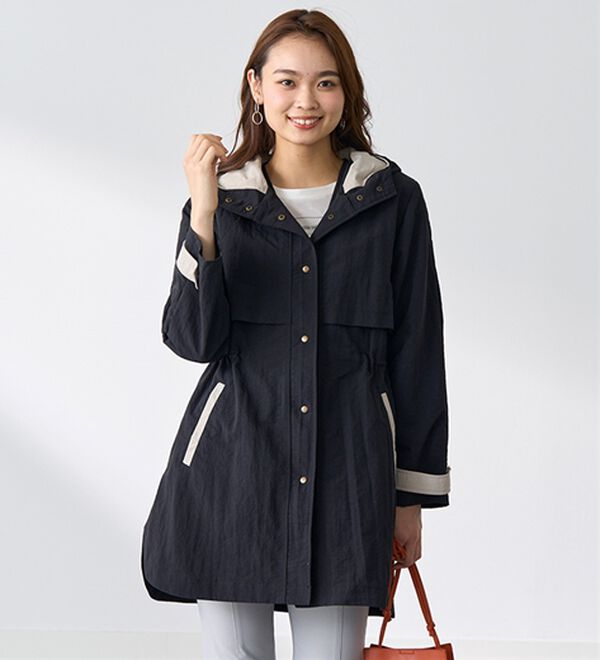 BELLUNA（ベルーナ）の「おしゃれの主役！蓄熱中わたベスト付配色コート（ハーフコート）」｜詳細画像