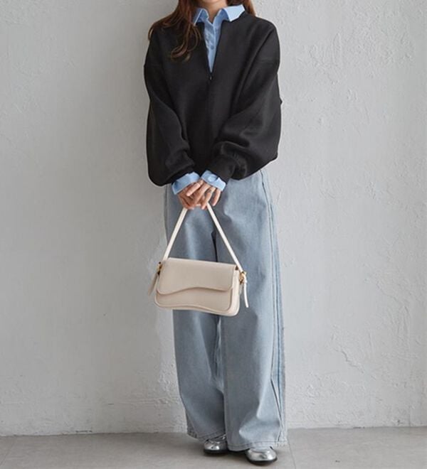 RANAN（ラナン）の「ハーフジップスウェットライクニット（ニット・セーター）」｜詳細画像