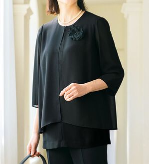 ルフラン（ルフラン）の「アイロンいらずのフォーマルブラウス（ブラックフォーマル（喪服・礼服））」｜詳細画像