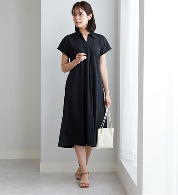 BELLUNA（ベルーナ）の「ヒンヤリ爽快！スキッパーワンピース（その他ワンピース）」｜詳細画像