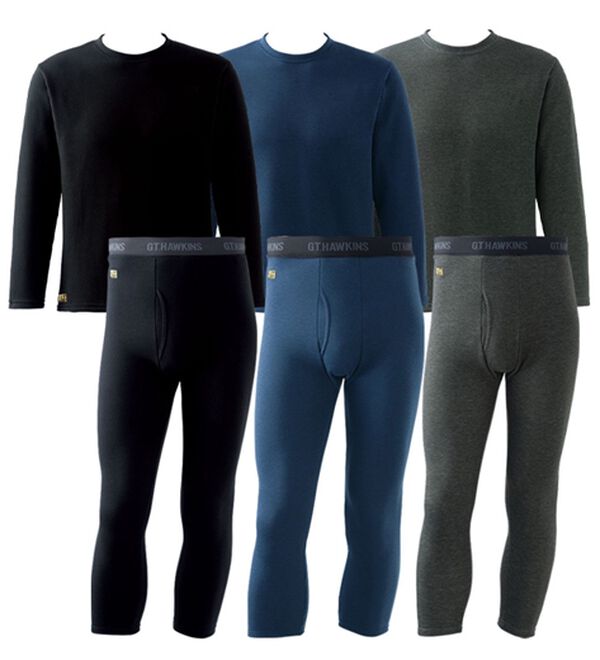 「＜グンゼ　ＧＴホーキンス＞ホットマジック（Ｒ）極厚インナー上下組（メンズ肌着・インナーウェア）」｜上下3着組