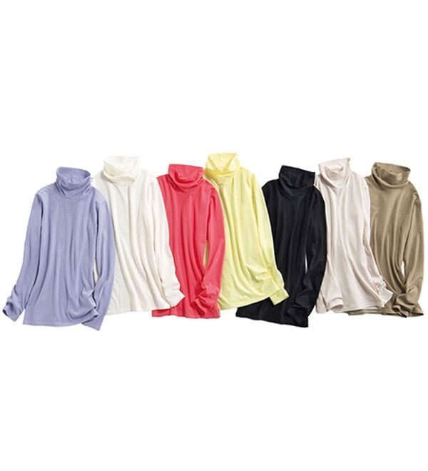 LAVIENNE（ラヴィエンヌ）の「カシミヤ入りシアー素材タートルネックインナー（肌着・インナーウェア）」｜詳細画像