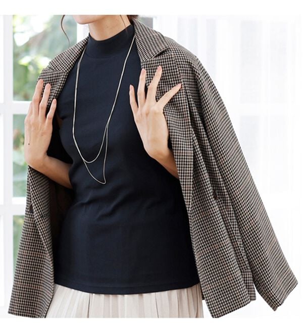 LAVIENNE（ラヴィエンヌ）の「【UVカット】綿１００％スリーブレスハイネックプルオーバー＜カラフルコットン＞（肌着・インナーウェア）」｜詳細画像