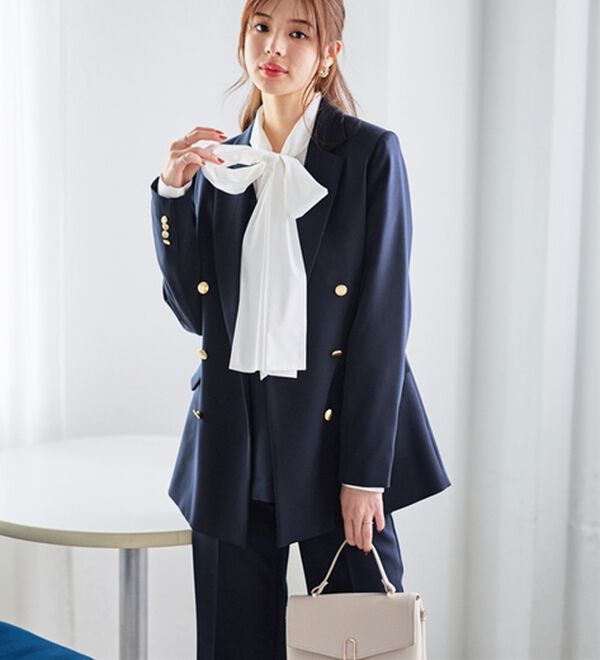 GeeRA（ジーラ）の「【入卒式/セレモニー】着回しベスト＆ジャケットセットスーツ（パンツスーツ）」｜詳細画像