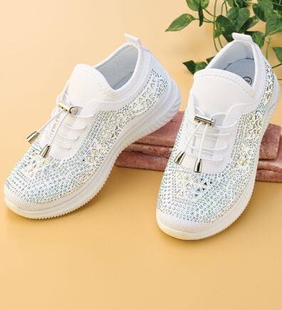 ルフラン（ルフラン）の「ビジュー付きレースアップスニーカー（スニーカー）」