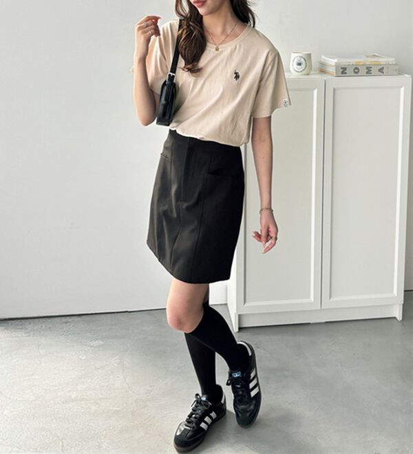 GeeRA（ジーラ）の「【ＵＳ．ＰＯＬＯ．ＡＳＳＮ】接触冷感ワンポイント刺繍Ｔシャツ（Tシャツ）」｜詳細画像