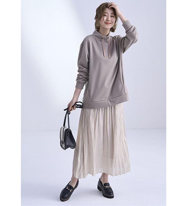 BELLUNA（ベルーナ）の「サイドジップスタンド衿プルオーバー（カットソー）」｜詳細画像