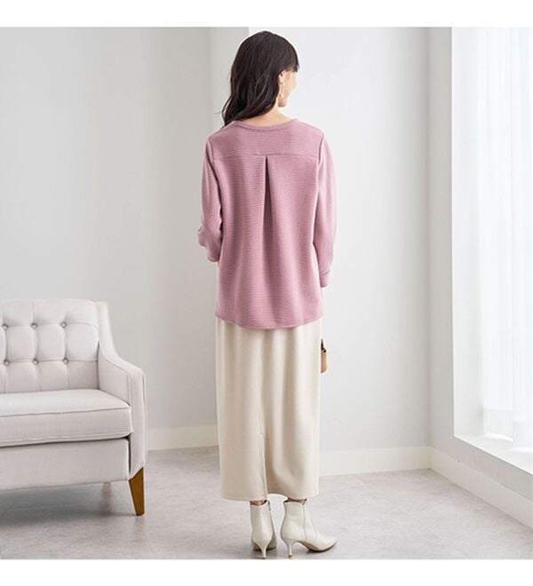 BELLUNA（ベルーナ）の「パール使いふくれジャカードプルオーバー（カットソー）」｜詳細画像