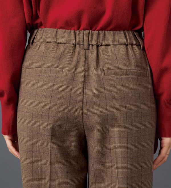 BELLUNA（ベルーナ）の「サマ見え（スーパーウォーム）ウール調センタープレスクロップドパンツ（クロップドパンツ）」｜詳細画像