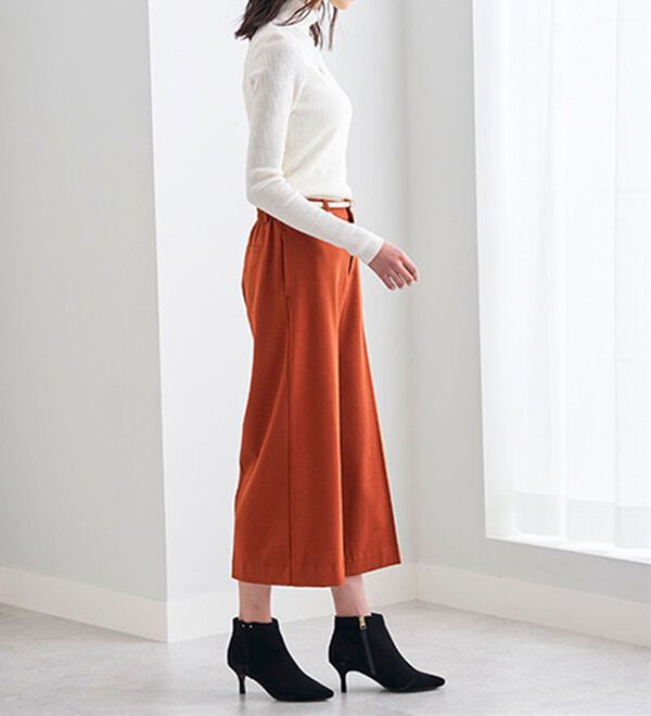 BELLUNA（ベルーナ）の「サマ見え（スーパーウォーム）ウール調センタープレスクロップドパンツ（クロップドパンツ）」｜詳細画像