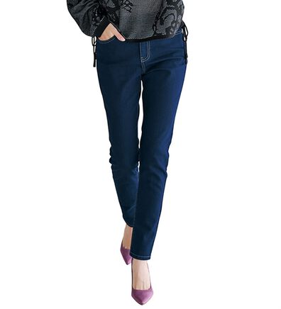 RANAN（ラナン）の「レディベーシック５ポケットスキニーデニムパンツ（フルレングスパンツ）」
