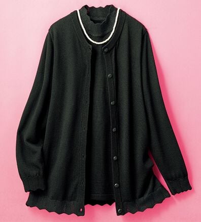 ルフラン（ルフラン）の「礼装用　濃黒ニットアンサンブル（アンサンブル）」
