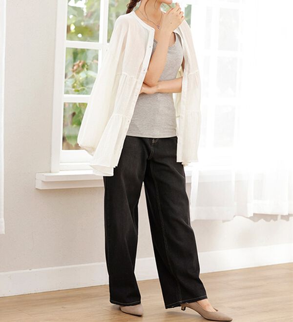 LAVIENNE（ラヴィエンヌ）の「４０代からの綿混快適カップ付タンクトップ（ブラトップ・カップ付きインナー）」｜詳細画像