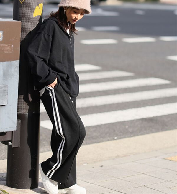 A HAPPY MARILYN（アハッピーマリリン）の「【Ｌ～６Ｌ】＜選べる２型＞ラインで着やせる楽ちん美脚なラインパンツ（フルレングスパンツ）」｜詳細画像