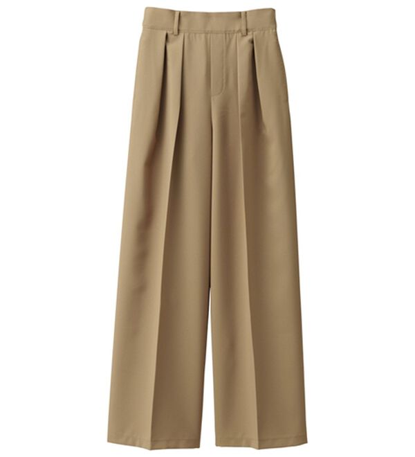 RANAN（ラナン）の「【選べる股下】きれい見え２タックワイドスラックス（ワイドパンツ・ガウチョ）」｜詳細画像