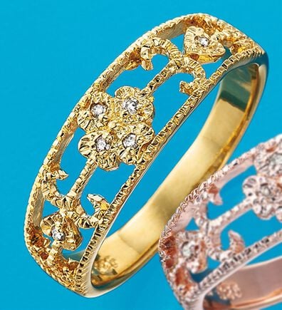 BELLUNA（ベルーナ）の「四つ葉のクローバー　ダイヤ使いリング（リング）」
