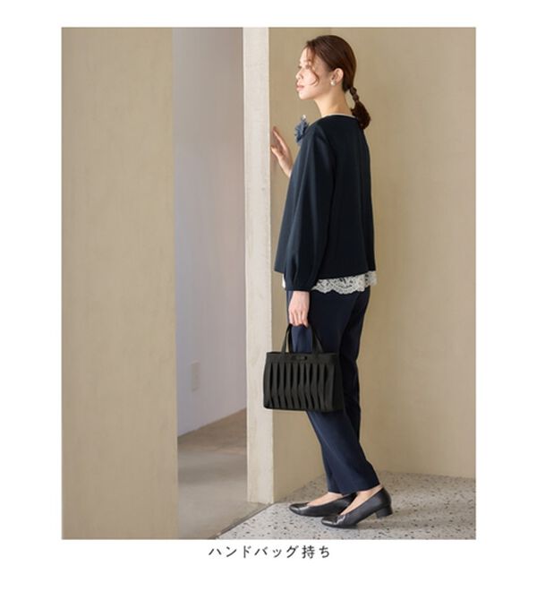 Viola e Viola（ヴィオラ エ ヴィオラ）の「プリーツデザイン２ＷＡＹフォーマルバック（ハンドバッグ）」｜詳細画像