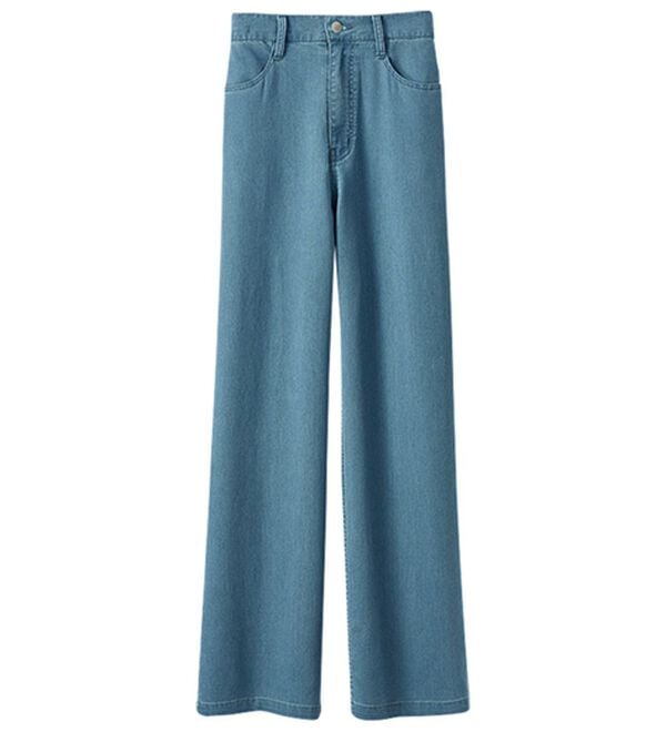 BELLUNA（ベルーナ）の「新感覚！メッシュデニムワイドパンツ（フルレングスパンツ）」｜詳細画像