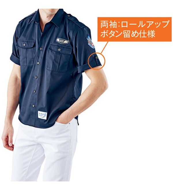 「＜ブルーインパルス＞日本製サファリシャツ（メンズシャツ）」｜詳細画像