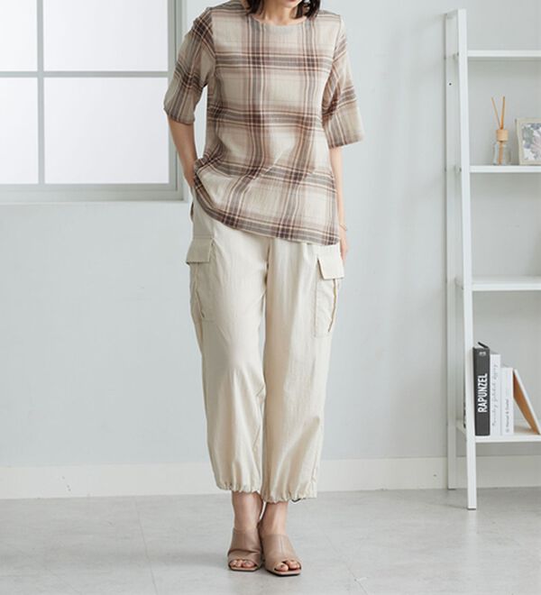 BELLUNA（ベルーナ）の「さらっと快適！Tシャツ見えブラウス（ブラウス）」｜詳細画像