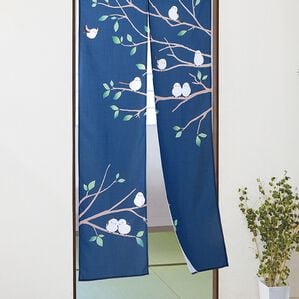 「シマエナガのれん（のれん・間仕切り・カフェカーテン）」｜詳細画像