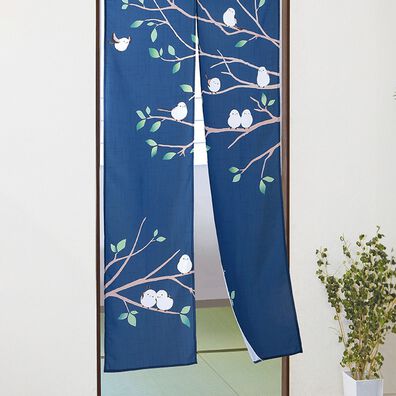 「シマエナガのれん（のれん・間仕切り・カフェカーテン）」