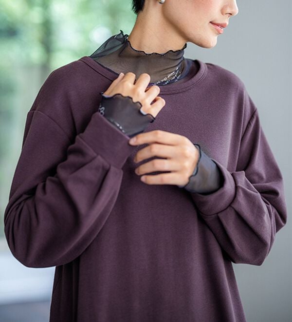 BELLUNA（ベルーナ）の「【吸湿発熱】ポンチ素材チュニックワンピース（チュニックワンピース）」｜詳細画像